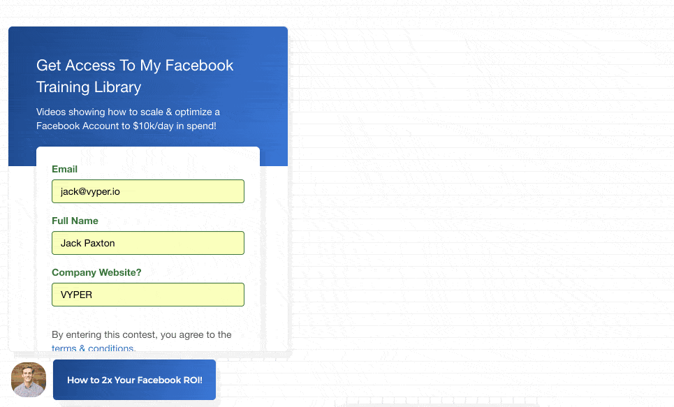 signup growth widget