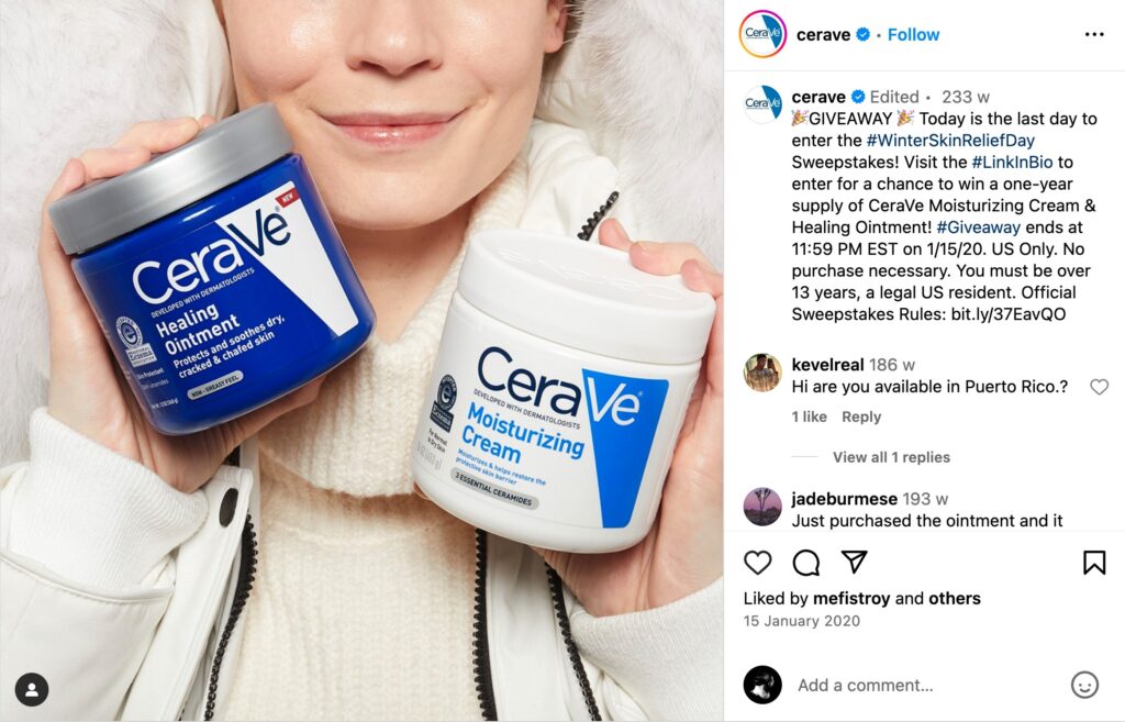 Cereve Instagram Giveaway