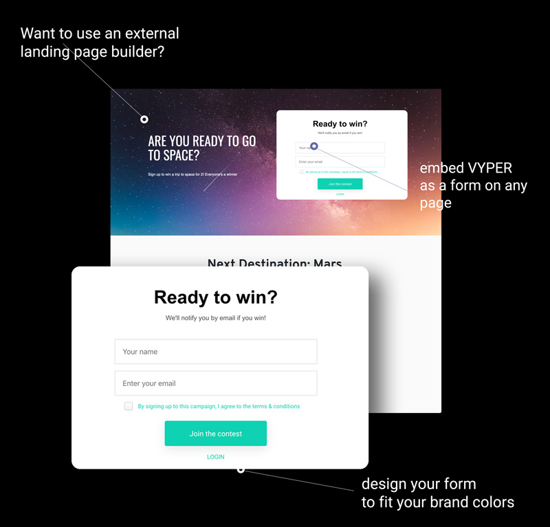 Example of Embed form for VYPER