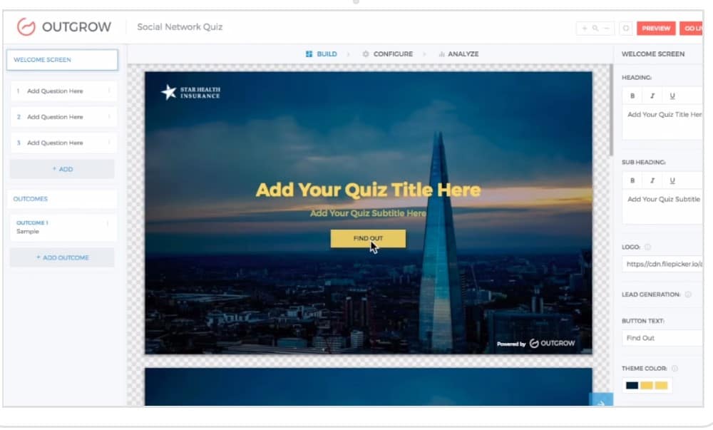 growth hacking tool - outgrow