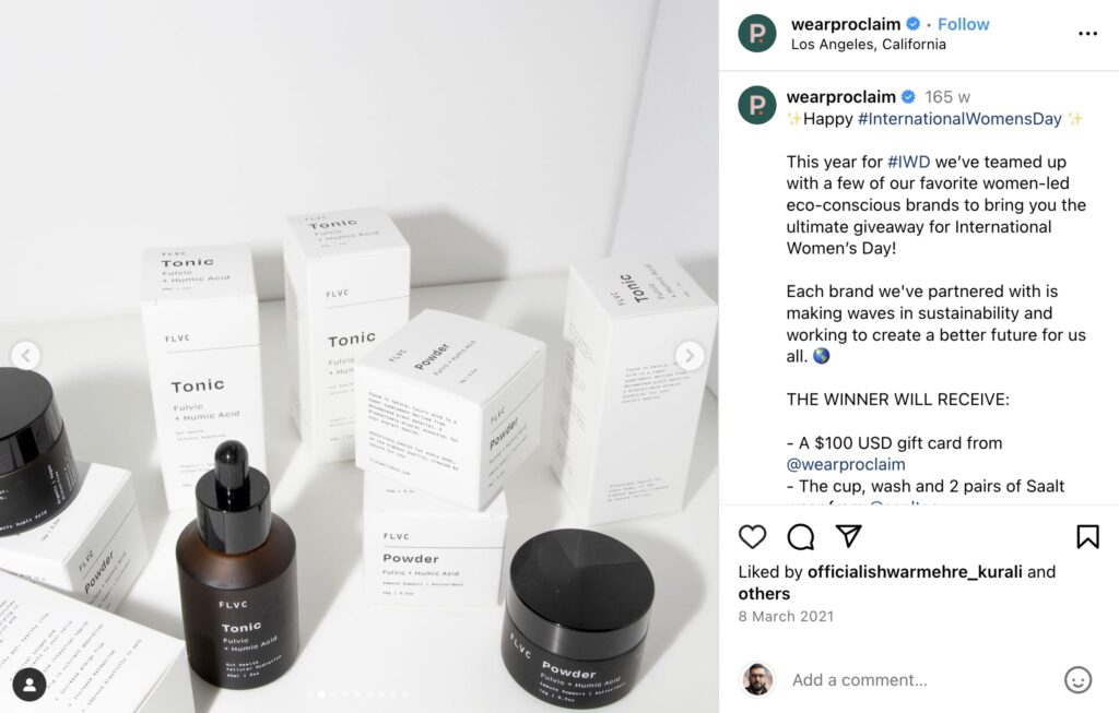 Wear Proclaim International Womens Day Instagram Giveaway