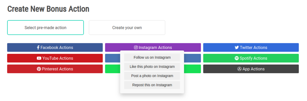 Creating New Bonus Actions with VYPER