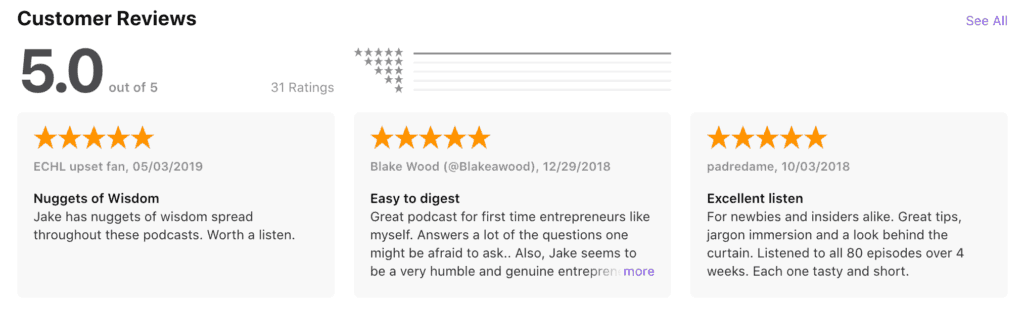 creative marketing ideas - getting podcast reviews