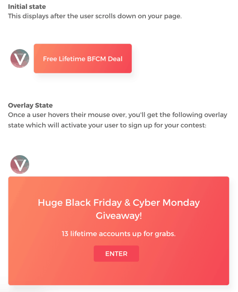 run a giveaway widget