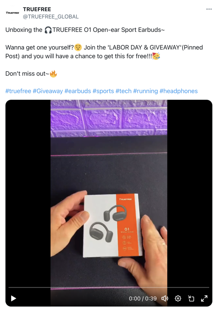 Truefree Buds Labor Day Giveaway