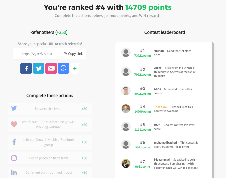 blockchain marketing leaderboard contest