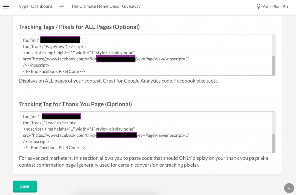vyper-fb pixel placement